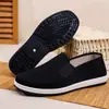 Sapatos de Tecido Old Beijing de Verão para Homens, Macios e Confortáveis, Casuais para Casa, Antiderrapantes, Sapatos de Trabalho Slip-On Old Eighth Route para Mulheres