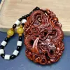 Fruta Marfil Marca Dragón Pieza de Mano Dragón Viaja por el Mundo Dragón del Zodiaco Ciprés Taihang Madera Maciza Tallado Marca Dragón Pieza de Juego Portátil