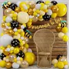 Set de Cadena de Globos Abejita Globo de Látex Película de Aluminio Revelación de Género Masculino y Femenino Decoración de Cumpleaños Arreglo de Globos