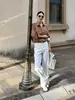 Camisa de lino estilo vintage para mujer, nueva colección otoño 2026, de alta gama, corte holgado, adelgazante y protector solar, top de algodón y lino