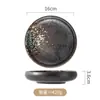 Platos de Cerámica Japonesa para Sushi Comerciales Creativos Personalizados Vajilla Tendencia Snacks Plato Frío Tazones Redondos Comercio Transfronterizo