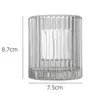 Atacado do Fabricante Copo para Vela Suporte de Vela de Vidro Transparente Copo de Vidro para Vela de Aromaterapia Suporte de Vela com Relevo Exquisito Copo de Vidro