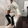 Nuevo Otoño e Invierno Transfronterizo Suave Ceroso Cuello Alto Diseño Estilo Perezoso Combinable Abertura Media Longitud Top Base Suéter para Mujer