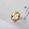 Amazon clásico fuente transfronteriza acero inoxidable interior y exterior anillo esférico liso simple para hombre y mujer tamaño estándar hermoso