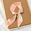 Lenço de Seda Feminino Primavera e Outono Versátil Fita Longa Fita Amarrar Bolsa Lenço Multifuncional Lenço Fita Tendência