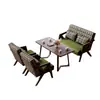 Conjunto de mesa e cadeira para café, cadeira de sofá individual para loja de milk tea, adequado para pousada, hotel, restaurante, área de lazer comercial, estilo vintage