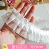 Japonês único de dupla camada plissada rendas roupas boneca acessórios bjd saia punhos handmade saia diy