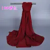Bufanda de Gasa Georgette de Color Sólido Venta al por Mayor Regalo Pequeño Navideño Chal Rojo Grande Estilo Delgado Bufanda Roja Grande para Danza de Mujer