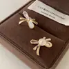 Pendientes de Lazo 2025 Nuevo Estilo Caliente Pendientes de Cristal de Gama Alta Lujo Accesible Pendientes de Diseño de Nicho Francés