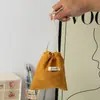 Bolsa de almacenamiento de pana de color sólido de gran capacidad, bolsa de cosméticos con cordón, bolso rojo portátil para mujer, monedero