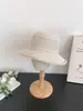 2026 Nuevo Estilo Sombrero de Paja Tipo Cubo Adelgazante para Mujer Verano Vacaciones en la Playa Estilo Sombrero de Sol Protección Solar Sombrero Tejido