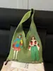 Bolsa Arcoíris Estilo Lindo y Femenino, Bolsa Tejida, Bolsa Tote de Gran Capacidad, Bolsa Chaleco para Estudiantes, Bolsa de Lana de Moda, Bolsa para Niña