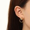Aretes de titanio con alambre retorcido de acero, acero inoxidable, multicolor, no se decoloran, diseño europeo y americano, nicho personalizado para mujer