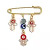 Nova Broche Simples Palma Europeia e Americana Olho do Diabo Broche Feminino Masculino Olho Azul Pin Joia Pin de Gola