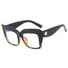 Nueva Moda Ojo de Gato Cuadrado Marco Grande Espejo Plano Ins Trendy Celebridad de Internet Mismo Estilo Casual Armazón de Lentes Anti-Luz Azul