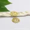 Acessórios de joias artesanais com miçangas faça você mesmo, suporte de flores oco de cobre puro, chapéu de flor, cocar de noiva antigo, acessórios de cabelo, material de acessórios