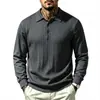 Suéter de Tricô Popular Pulôver para Homens, Primavera e Outono 2026, Suéter Casual Solto da Moda com Gola Reversível