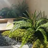Hierba Sintética Plástica Tipo Helecho Hojas de Helecho Plantas Verdes Fondo Estilo Bosque de Interior Esquina de Plantas Decoración de Arreglo Floral