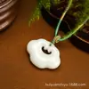 Jade Azul Natural Campo Nuvem Auspiciosa Fechadura Pingente de Segurança Charme da Paz Jade Jadeíta Joias Pingente Fornecimento ao Vivo