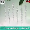 Tiras de Hielo Acrílicas Transparentes Realistas Decoraciones Navideñas Adornos para Árbol de Navidad Colgantes de Decoración Festiva para Centros Comerciales y Hoteles