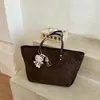 Shuai Mijia 2026 Otoño Nueva Bolsa de Mano Estampado de Leopardo Retro Casual para Viajes Diarios Bolso de Hombro Único Bolso Simple de Gran Capacidad para Mujeres
