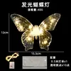 Celebración de Internet Tanabata Día de San Valentín Horneado Pastel Adornos Decorativos Hermoso con Luz Mariposa Cumpleaños Confesión Enchufe