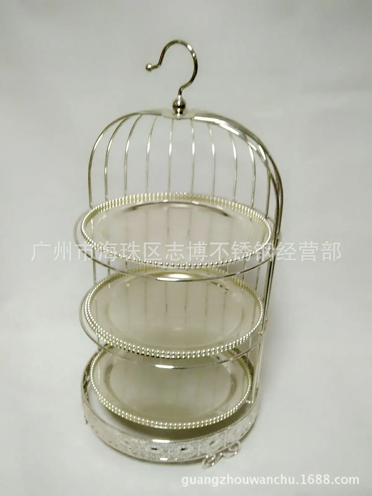 银配30CM三层鸟笼