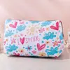 Bolsa de Armazenamento PU Estampada da Moda, Impermeável, Grande Capacidade, Necessaire de Viagem Portátil, Bolsa Multifuncional para Cosméticos e Maquiagem