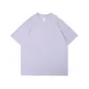 Camiseta de algodão pesada 230G com gola redonda e manga curta, corte solto, cor sólida branca, T-shirt básica masculina e feminina, T-shirt pura, versão em branco para atacado
