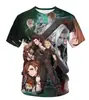2025 Camiseta Tema Final Fantasy Masculina Feminina Tops Anime Manga Curta Casual Tamanho Grande Tops Streetwear