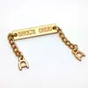 Cadena de signo para cuello trasero de abrigo personalizado accesorios para ropa accesorios metálicos cadena de 3 cm cadena de cuello con logo personalizado