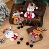 Nuevos artículos decorativos transfronterizos navideños para personas mayores, muñeco de nieve, alce pequeño colgante, accesorios para árbol de Navidad de tela pequeños