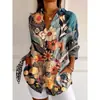 Camisa Larga Estampada Digitalmente en 3D con Patrón Abstracto para Mujer con Mangas Caídas - Amazon Europeo y Americano 2026