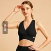 Sujetador Deportivo Weiman de Escote Profundo Halter con Tres Correas Espalda Hermosa 7A Antibacteriano Copa Fija a Prueba de Impactos Chaleco de Fitness Yoga para Mujer
