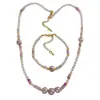 Collar de Perlas Moradas con Cuentas de Nicho Europeo y Americano para Mujer 2025 Nuevo Estilo Cadena para Clavícula de Lujo Ligero Accesorio de Moda