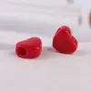Macaron Cor Doce Furo Cruzado Coração de Pêssego DIY Buraco Grande Amor Contas Corrente para Celular Acessórios de Corda para Cabeça de Joia Acrílica