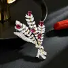 Novo Broche de Flor de Zircônia de Alta Resistência, Moda de Luxo Leve, Acessórios de Alfinete de Corsage de Ponta, Atacado