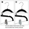 Percha de flocado directa de fábrica con clip para pantalones de adultos, percha antideslizante para tienda de ropa, percha de plástico, venta al por mayor