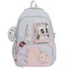 Nova Mochila Escolar de Desenho Animado para Alunos do Ensino Fundamental, Grande Capacidade, Pode Ser Fixada em uma Mala de Rodinhas, Resistente ao Desgaste e à Sujeira, Mochila Casual para Estudantes Universitários