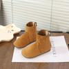 Botas Curtas Retro Estilo Coreano para Crianças 2026 Outono e Inverno Novo Estilo Cor Pura Versátil Casual Botas de Couro para Meninos e Meninas Botas de Menina