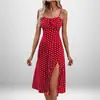 Europa Transfronteriza Otoño Ropa de Mujer Dropshipping 2026 Nuevo Vestido de Tirantes Finos Casual Vacaciones Vestido Francés con Abertura