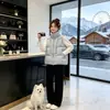Colete de Algodão Grosso Quente Solto com Gola Alta Novo para o Inverno Outerwear para Mulheres Tamanho Plus Estilo Casal Jaqueta Sem Mangas