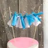 Decoración de Pastel para Fiesta Estilo Ins Papel de Color Borla Enchufe Boda Fiesta Postre Decoración Bandera Día de la Madre