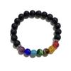 Nueva pulsera hecha a mano con cuentas de ojo de tigre natural para hombre y mujer, pulsera colorida de piedra volcánica natural, pulsera transfronteriza europea y americana