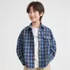 Nueva colección de otoño 2026 de ropa infantil Haima, elegantes conjuntos de otoño para niños, camisas infantiles de estilo coreano, camisas infantiles medianas y grandes con acabado cepillado