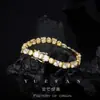 Nuevo Pulsera de Moissanita de 5 mm para Mujer, Plata de Ley, Artesanía Italiana Cepillada, Diseño Simple y Elegante, Selección Transfronteriza
