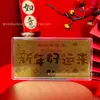 Ouro Puro 999 Liga Comemorativa de Feliz Aniversário Nota de Ouro Princesa Fortuna Barra de Ouro Envelope Vermelho Promoção de Transmissão ao Vivo