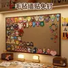 Decoração de Adesivos de Parede de Feltro Painel de Parede para Fotos Sem Perfuração Autoadesivo Quebra-Cabeça de Parede Painel de Exibição Armazenamento Quarto Dormitório