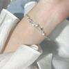 Pulsera de Estrella Femenina Ins Diseño de Nicho Sentido de la Moda Pulsera de Doble Capa de Cuentas Redondas Estilo Coreano Simple Estudiante Joyería Combinable