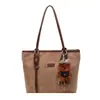 Bolsa Tote Casual de Grande Capacidade para Mulheres 2025 Outono Nova Estilo de Luxo Estrangeiro Luxo Acessível Bolsa de Ombro com Cor Contrastante